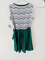 Плаття трикотажне з мереживом 50-52 розмір