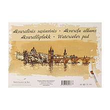 Папка склейка для акварелі Gold А3, 200г/м2, 10л, SMILTAINIS