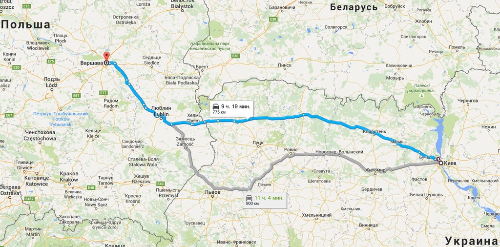 Киев → Варшава