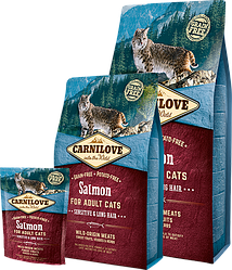 Сухий корм Carnilove Cat Sensitive & Long Hair Salmon (для кішок з чутливим травленням, лосось)
