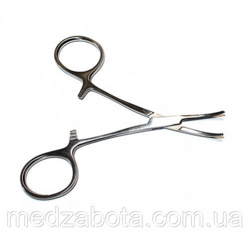Затискач 10cм по Halsted-Mosquito, зігнутий для немовлят J-17-018, фото 1