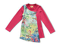 Стильна дитяча футболка для дівчинки з довгим рукавом Pezzo D'oro Італія K1008 Рожевий