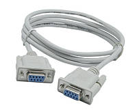 Нуль-модемний кабель RS232 COM DB9 мама-мама 1,5 м