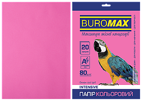 Кольоровий папір Buromax А4, 80г/м2, INTENSIV 20л.