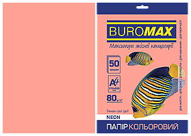 Кольоровий папір Buromax А4, 80г/м2, NEON 50л.