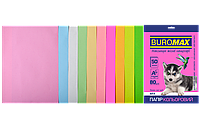 Набор цветной бумаги Buromax А4, 80г/м2 10 цветов 50 листов PASTEL+NEON
