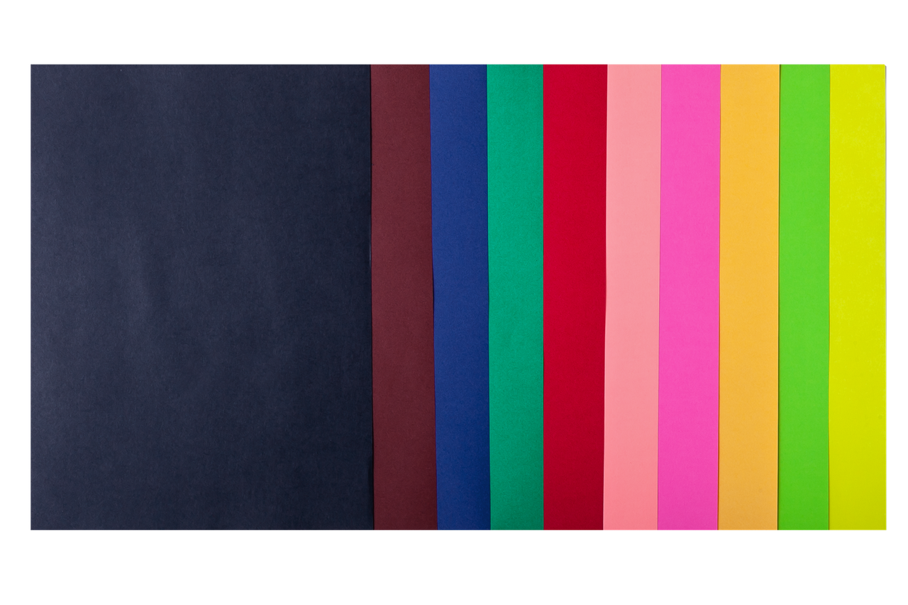 Набір кольорового паперу А4 Buromax, 80г/м2 10 кольорів 20 аркушів