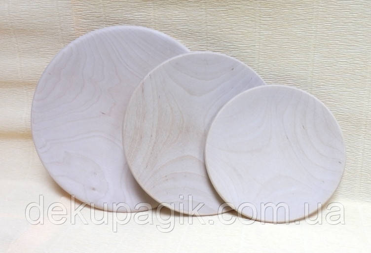 Дерев'яна тарілка, 30см, фото 1