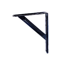 Кронштейн для полок Larvij Стронг 150 х 200 мм Черный Полкодержатель. Крепление для полок. (L7449BL)
