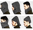 Капюшон флісовий універсальний, балаклава флісова коричнева., фото 6
