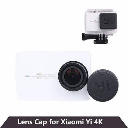 Захисна кришка з логотипом на об'єктив і аквабокс 2шт для Xiaomi YI 4k / 4K Plus / Yi Lite, Discovery, фото 1