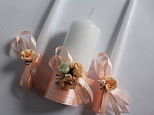 Весільні свічки flowers bооm, персик