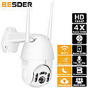 Besder BES-P10 поворотна погодозахисна IP Wi-Fi камера.1080P. Onvif. iCSee., фото 3