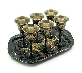 Чарки бронзові чорні (н-р 6 шт.)