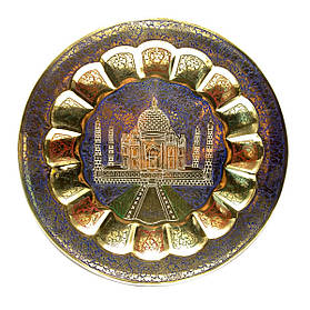 Тарілка бронзова настінна "Тадж-Махал"(33 см)