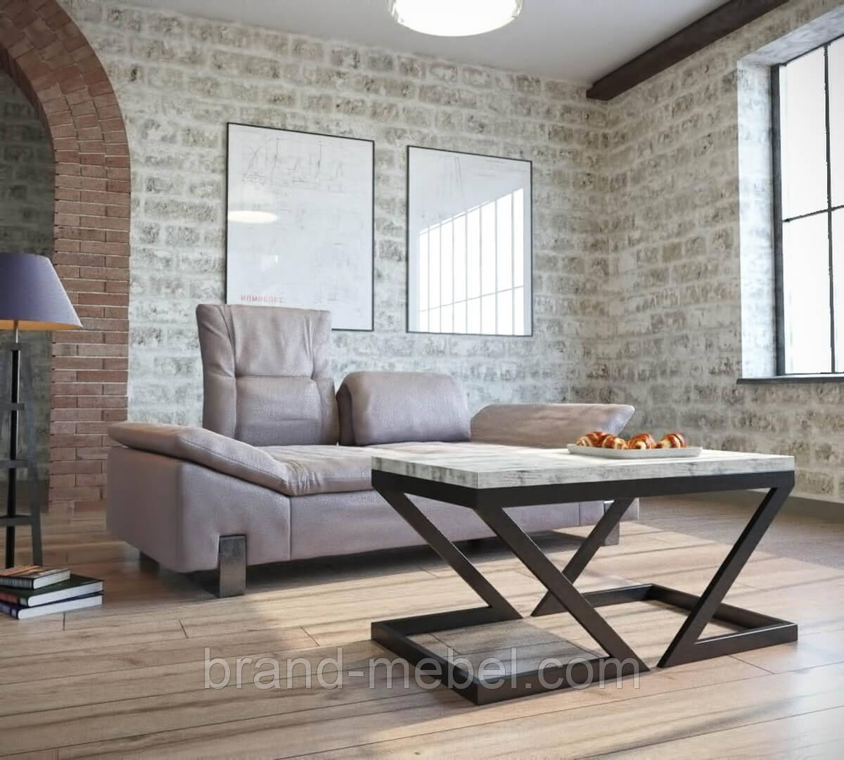 Стіл журнальний Зетт (стіл журнальний) в стилі Лофт Loft, фото 1