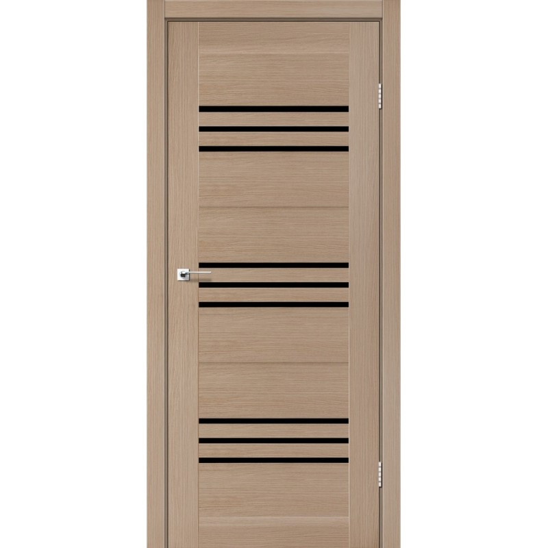 Міжкімнатні двері ЛЕАДОР/ Leador SOVANA Дуб моко з чорним склом, фото 1