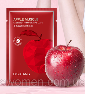 Маска для обличчя Bisutang Apple Muscle з екстрактом червоного яблука 25 g