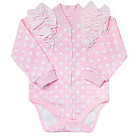 Боді (напівкомбінезон) дитяче для дівчинки GABBI Горошки Рожевий на зріст 68 (11470)