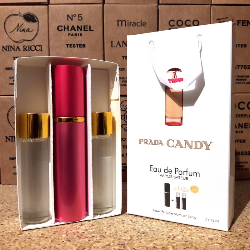 Парфумерія в сумочці Prada Candy (Прада Кенді) з феромонами, 3x15 мл
