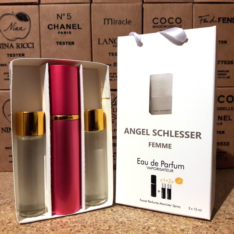 Парфумерія в сумочці Angel Schlesser Femme (Ангел Шлессер Фем) з феромонами, 3x15 мл
