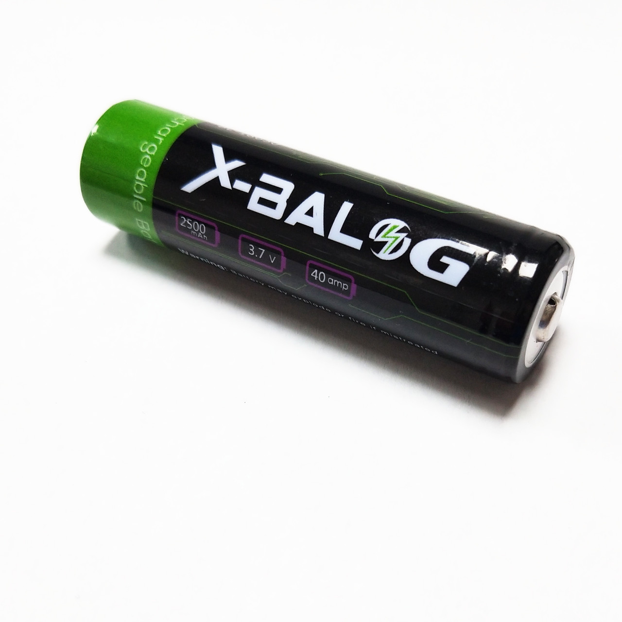 Літієвий акумулятор Li-ion X-Balog 18650 Green 2500 mAh