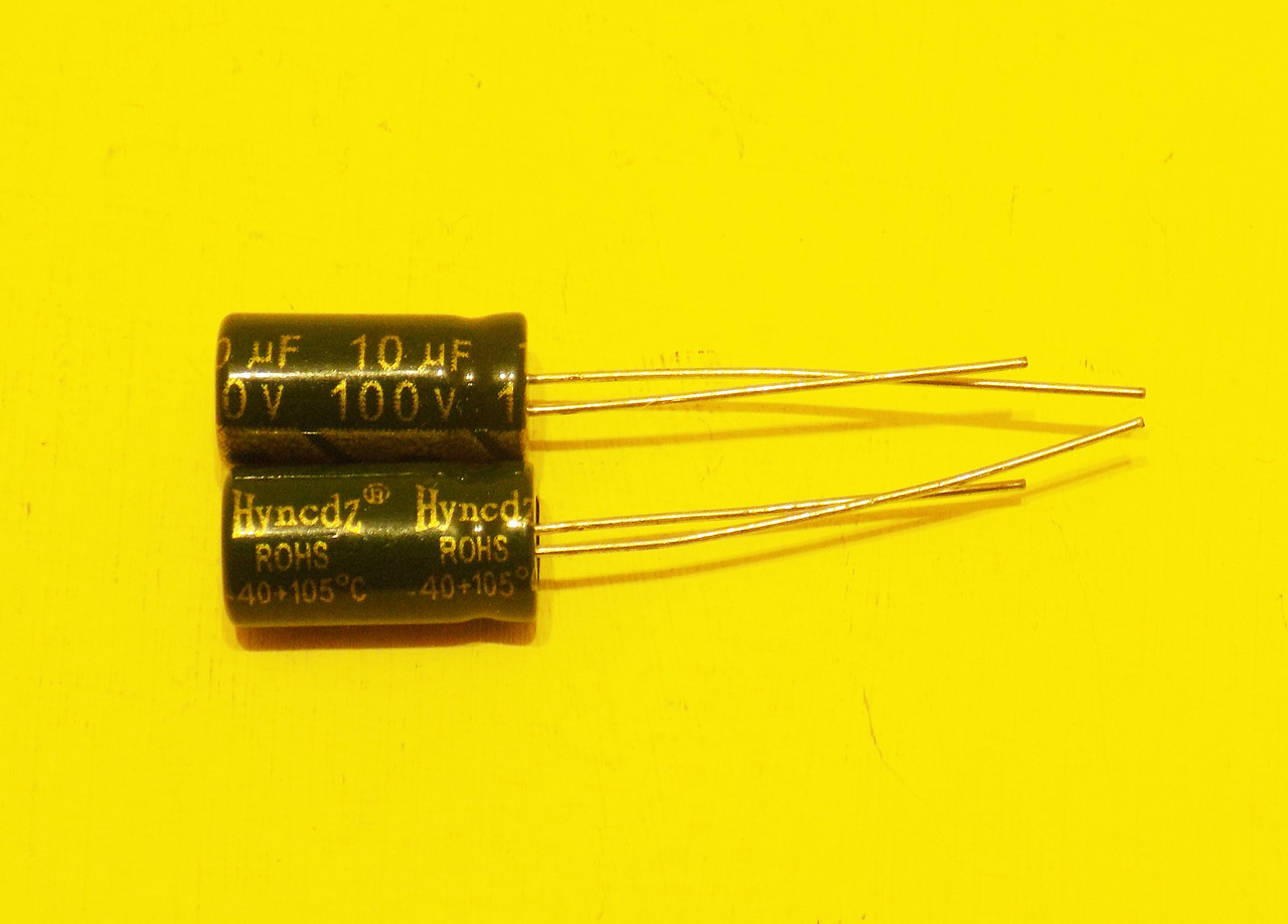 Конденсатори 100 v 10uF, Hyncdz, 10шт.