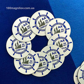 Круглые виниловые магнитики. Диаметр 57 мм 1