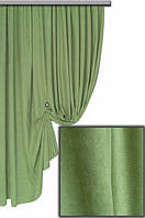 Тканина мікровелюр Пальміра артикул 425042 оливковий для штор римської штор покривал
