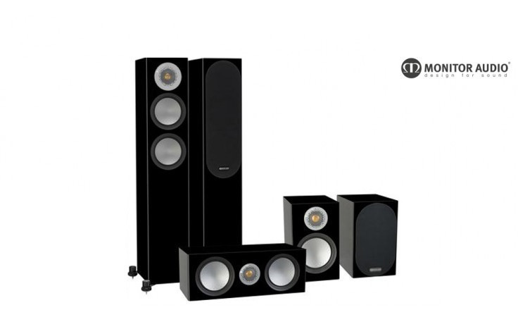 Комплект акустики Monitor Audio Silver Series 200 Gloss Black 5.0
