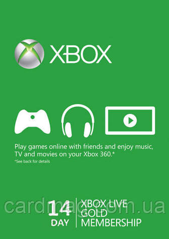 Підписка Xbox Live Gold Золотий Статус на 14 днів, (Всі Країни), фото 1