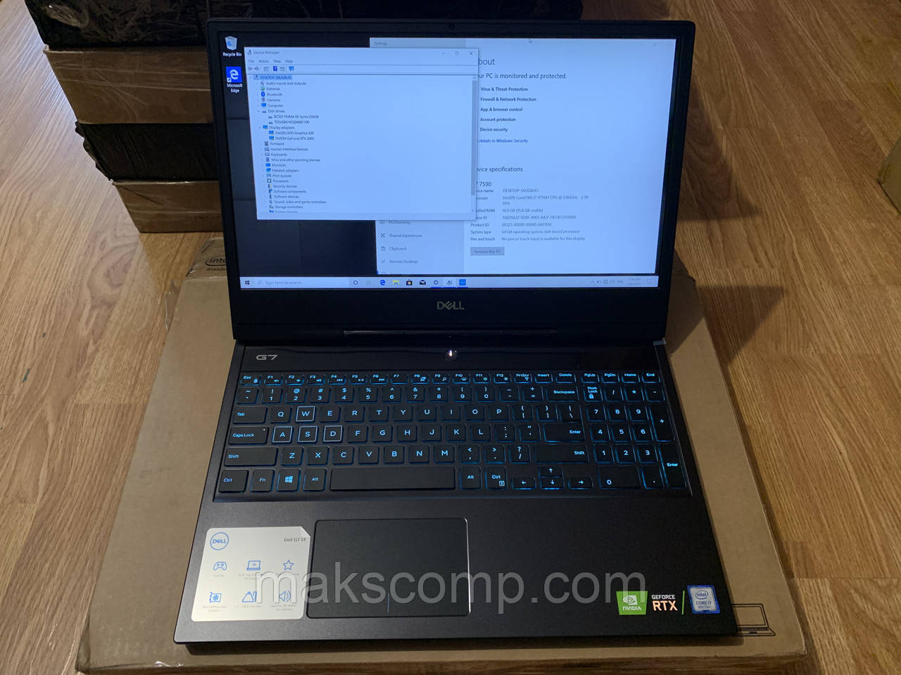 Dell G7 7590 15'6 FHD i7-9750H, NVIDIA 2060 6GB, 16gb DDR4, 256gb m.2 ssd 1Tb HDD