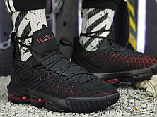 Чоловічі кросівки Nike LeBron 16 Fresh Bred Black University Red AQ2465-002, фото 4