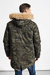 Чоловіча камуфлядна тепла зимова куртка парку 2 в 1, фото 4