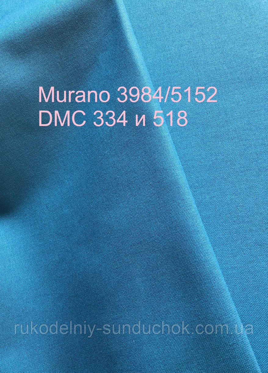 Тканина рівномірного переплетення Zweigart Murano Lugana 32 ct. 3984/5152 морська хвиля