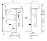 Замок дверний GU BKS з роликом 30/245/45., фото 3