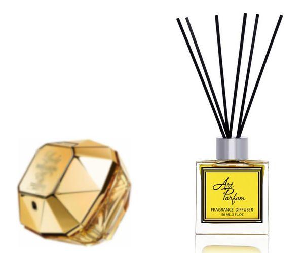 Ароматний дифузор для дому 50 мл, з відомим парфумерним ароматом Lady Million Paco Rabanne / Леді Млосна, фото 1