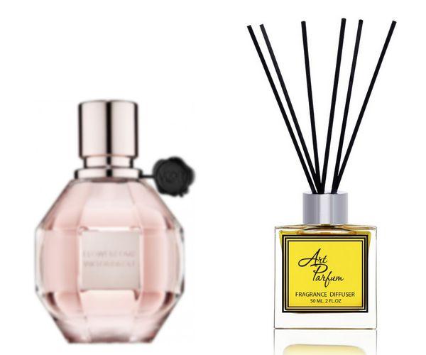 Ароматний дифузор для дому 50 мл, з відомим парфумерним ароматом Flowerbomb/ Флавербомб/ Віктор Рольф, фото 1