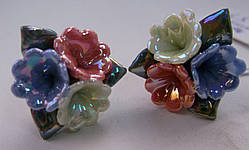 Сережки-цвяшки з полімерної глини No 1 з емаллю від Студії www.LadyStyle.Biz