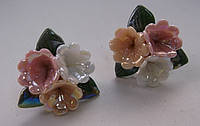 Сережки-цвяшки з полімерної глини No 4 з емаллю від Студії www.LadyStyle.Biz