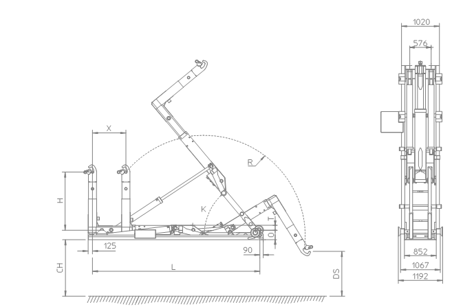 Крюковой погрузчик мультилифт HYVA LIFT 100 кН (-S) тип S - фото 2 - id-p1036291604