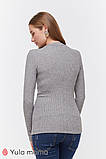 Лонгслів для вагітних та годування STEFANIA WARM NR-49.071 сірий меланж XL, фото 4