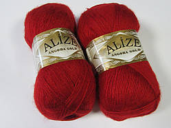 ANGORA GOLD 106 червоний - 20% вовна, 80% акрил