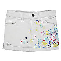 Модная детская юбка для девочки с карманами BRUMS Италия 141BGCA005 Белый