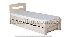 Односпальне ліжко "Ірис міні" з ящиками (масив бука)