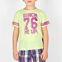 Яркая детская футболка для мальчика с надписью BRUMS Италия 141BFFN017 Зелёный