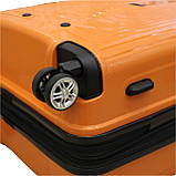 Сімейна пластикова валіза з поліпропілену 4 колеса 135 л Airtex жовта, фото 5