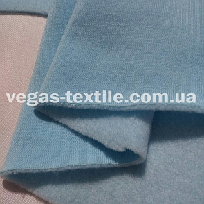 Футер трикотаж тринитка начіс Блакитний Китай