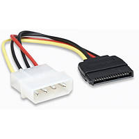 Кабель питания (Переходник) Manhattan Molex 4pin - SATA 15pin 16 см (00026)