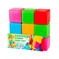 Детские Кубики большие 9шт M.toys 14066, пластик цветной, игрушки